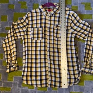 NICE GRAMICCI Men’s LS sort/thick yellow/blue sqrs